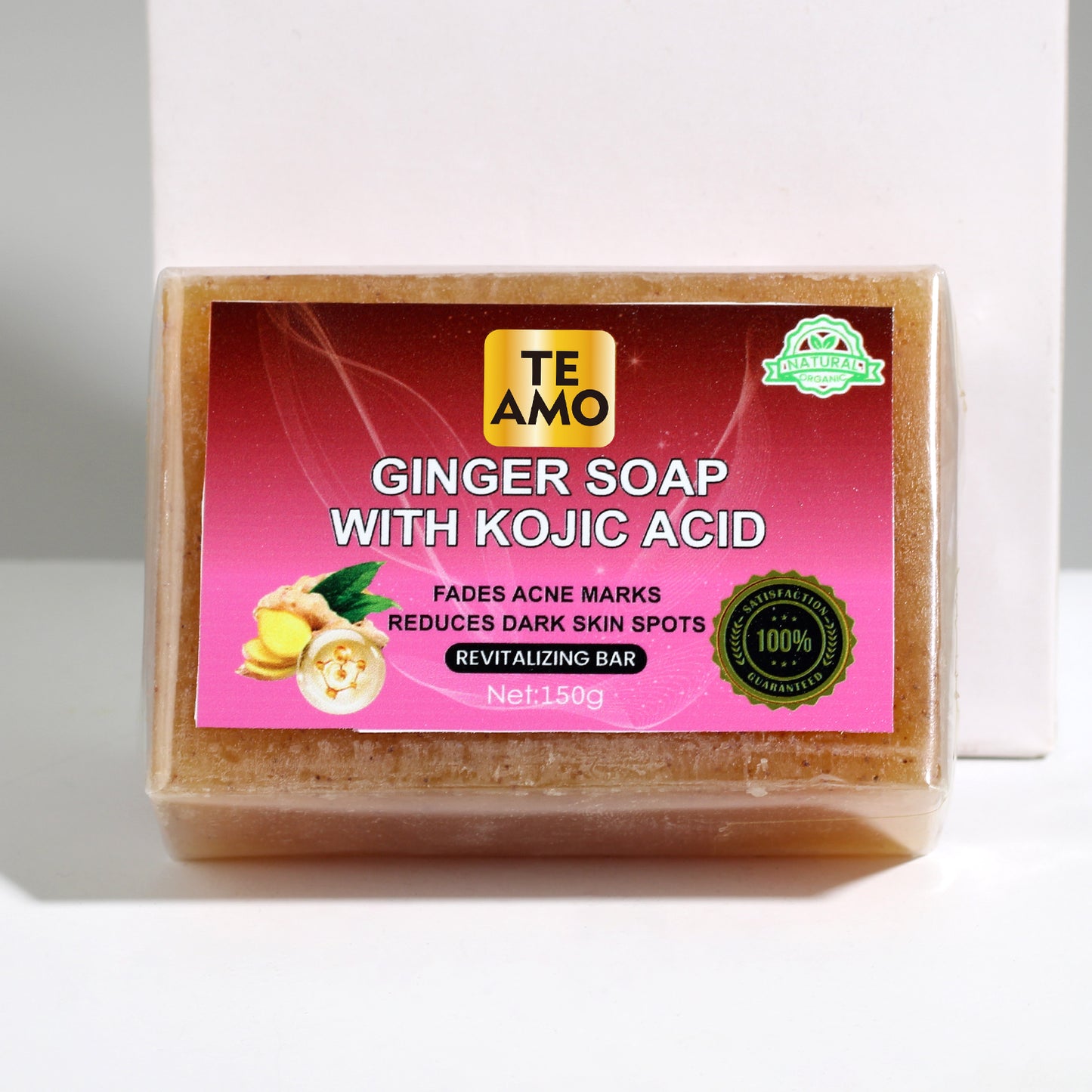 KOJIC SOAP with GINGER 5.2 oz by Te Amo - Revitalizing Bar