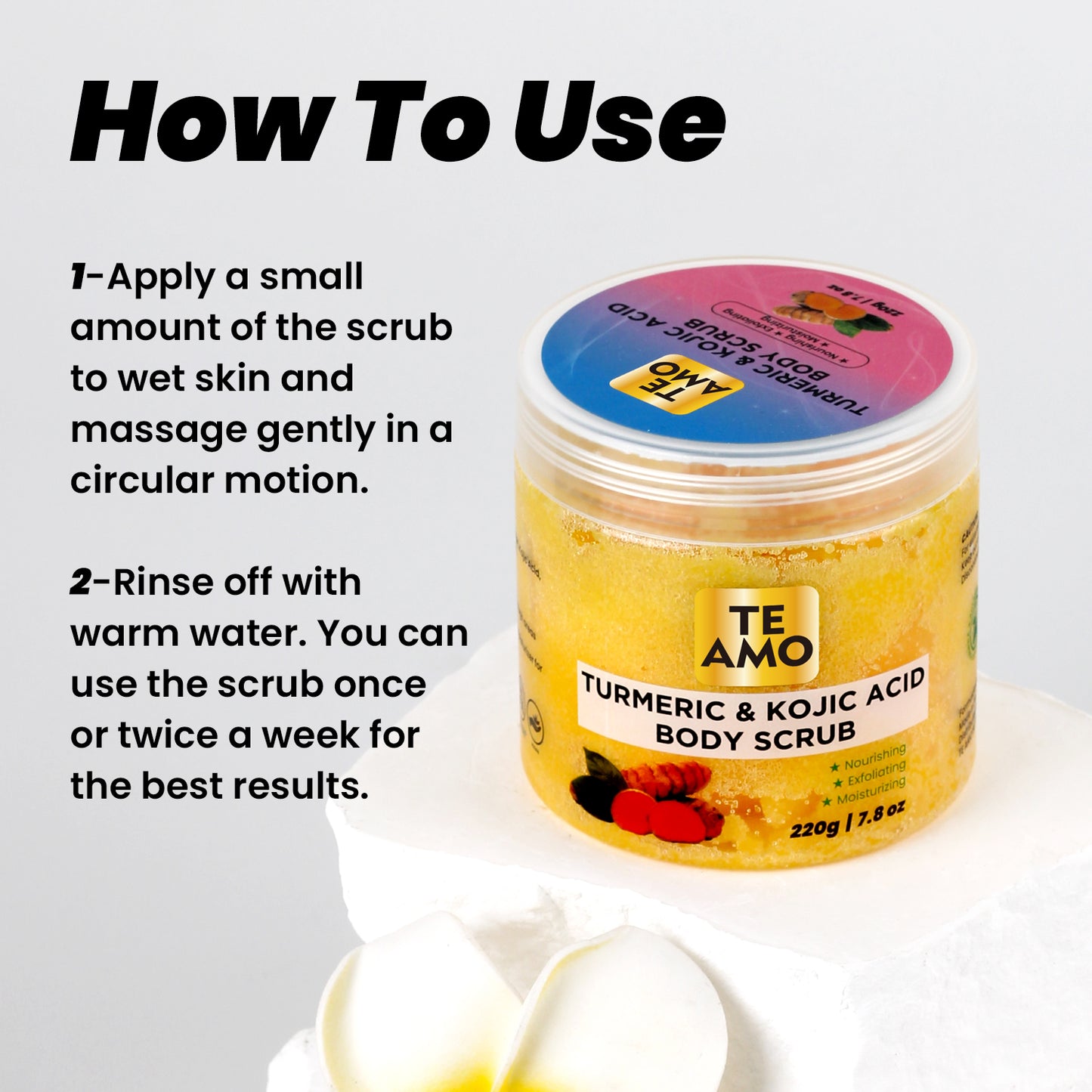 BODY SCRUB – Turmeric & Kojic 7.8 oz by TE AMO
