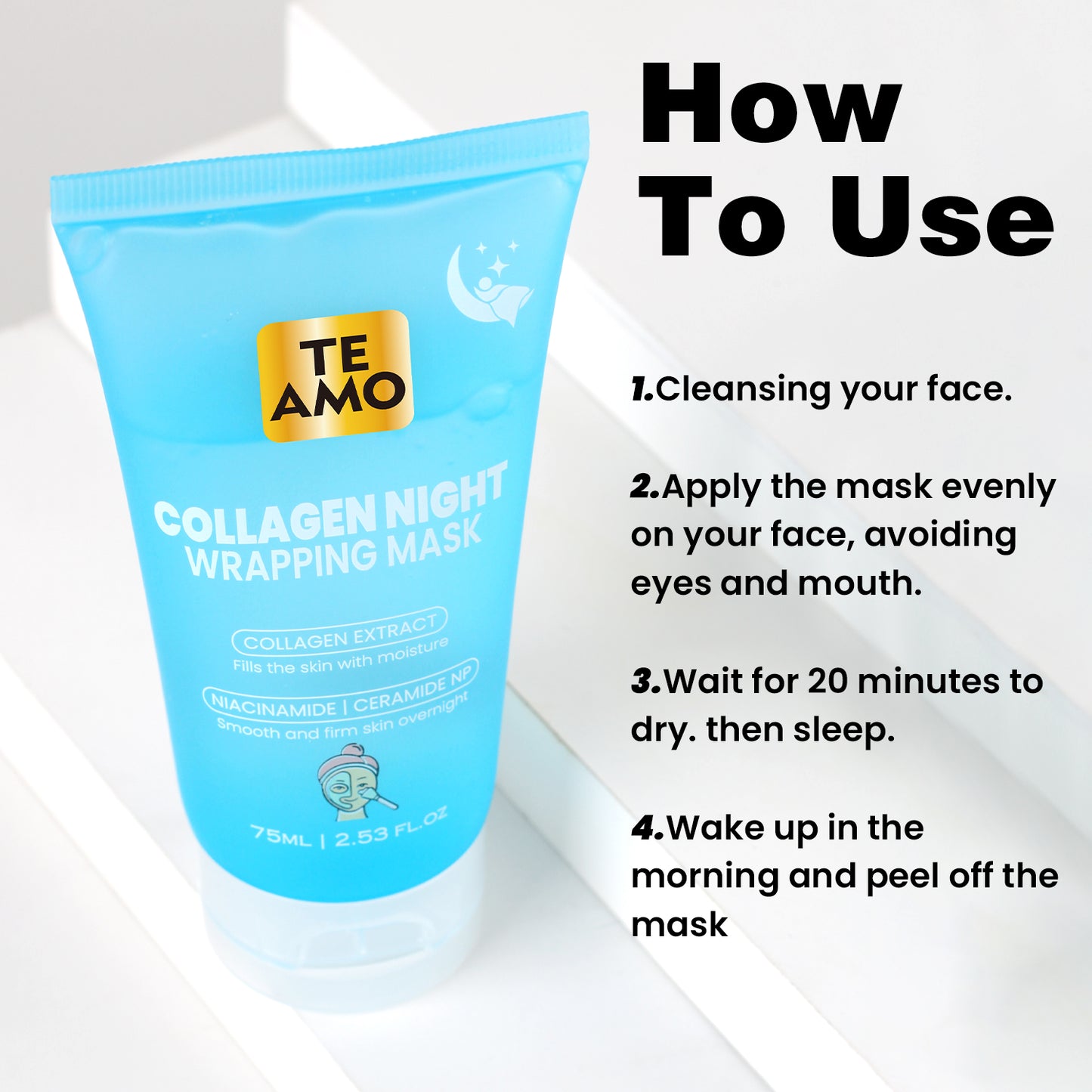 FACE PEELING MASK – Collagen Gel 2.53 oz by TE AMO