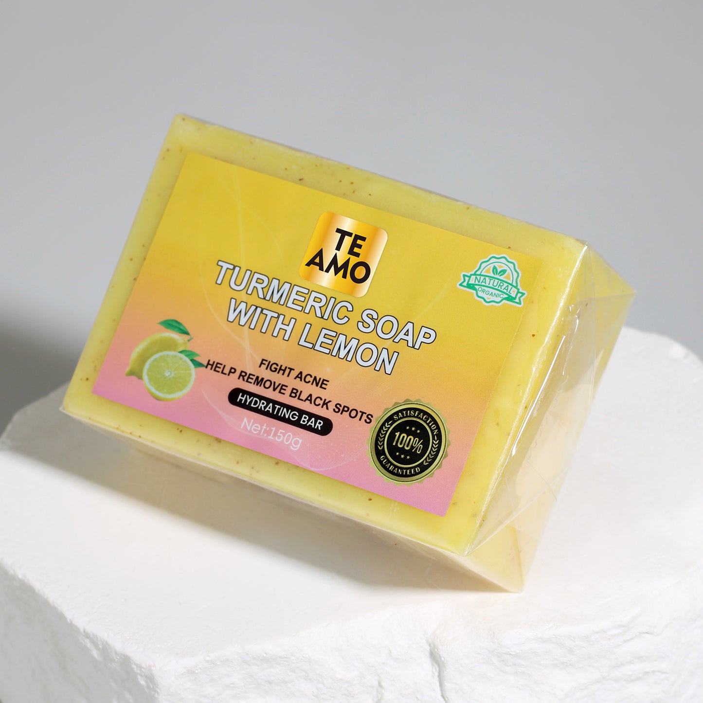 TURMERIC SOAP with LEMON 5.2 oz by Te Amo - Exfoliating Bar