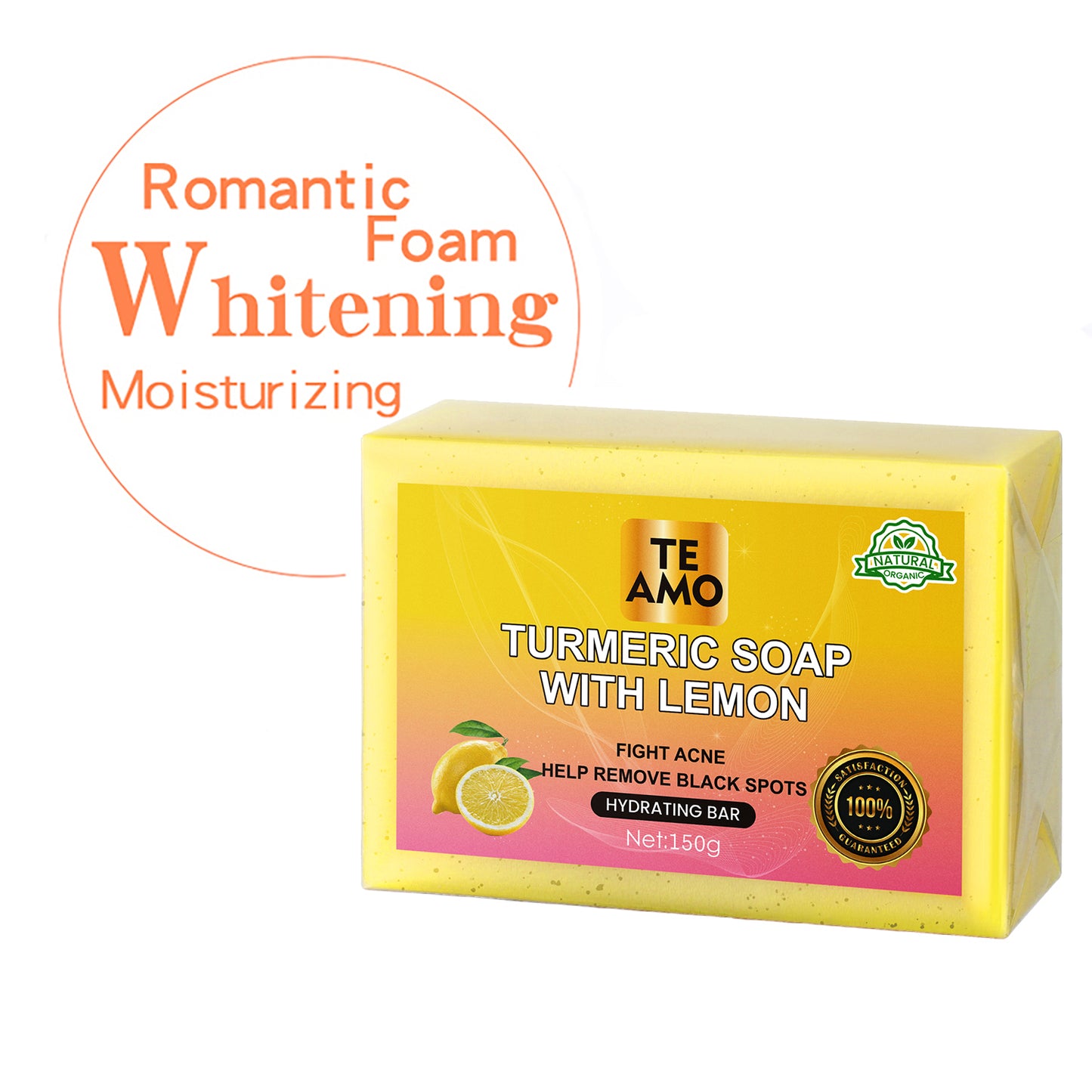 TURMERIC SOAP with LEMON 5.2 oz by Te Amo - Exfoliating Bar