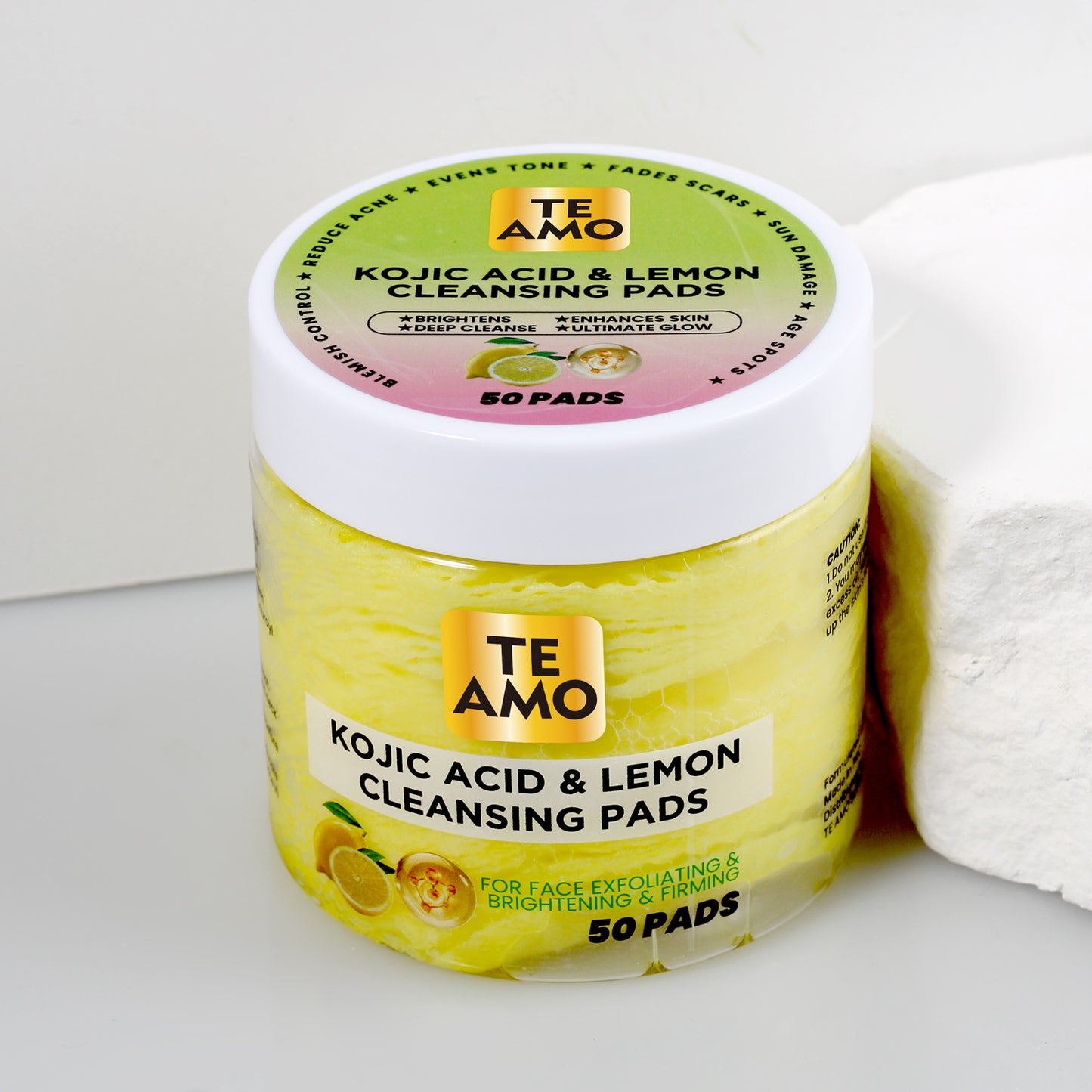 CLEANSING PADS with KOJIC & LEMON 50 pcs by Te Amo