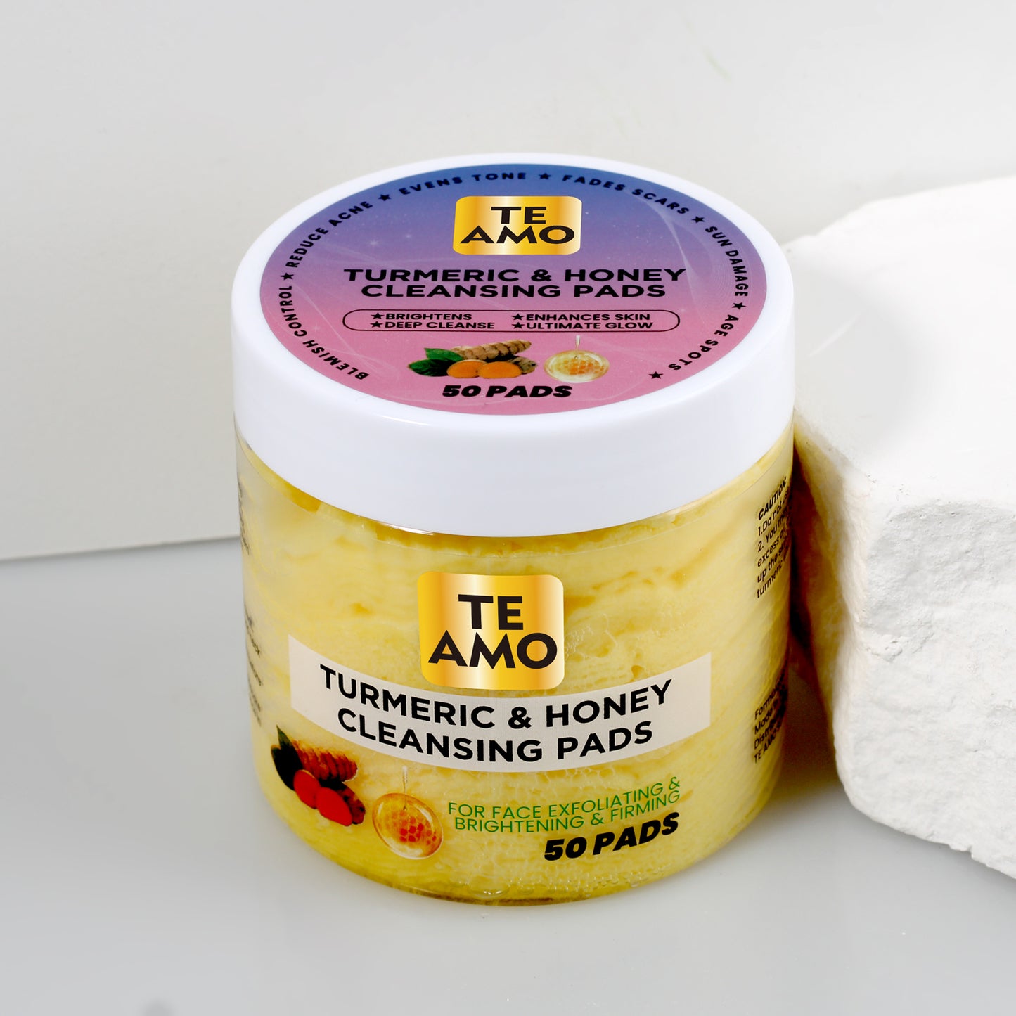 CLEANSING PADS with TURMERIC & HONEY 50 pcs by Te Amo