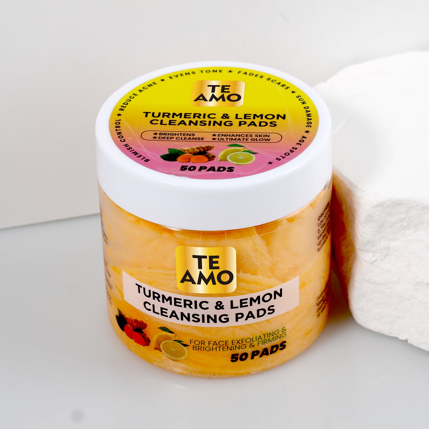 CLEANSING PADS with TURMERIC & LEMON 50 pcs by Te Amo