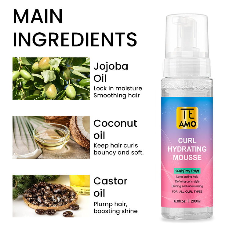 CURL HAIR MOUSSE 6.8 oz - Hydrating Sculpting Foam