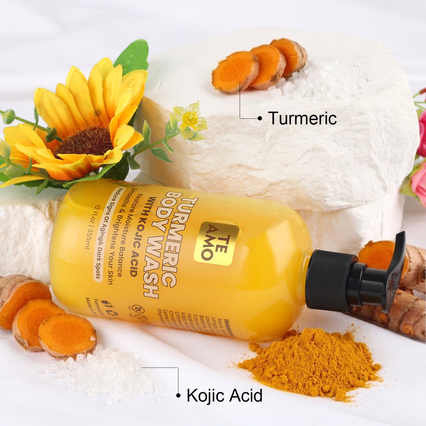 BODY WASH - Turmeric & Kojic Acid 12oz by TE AMO