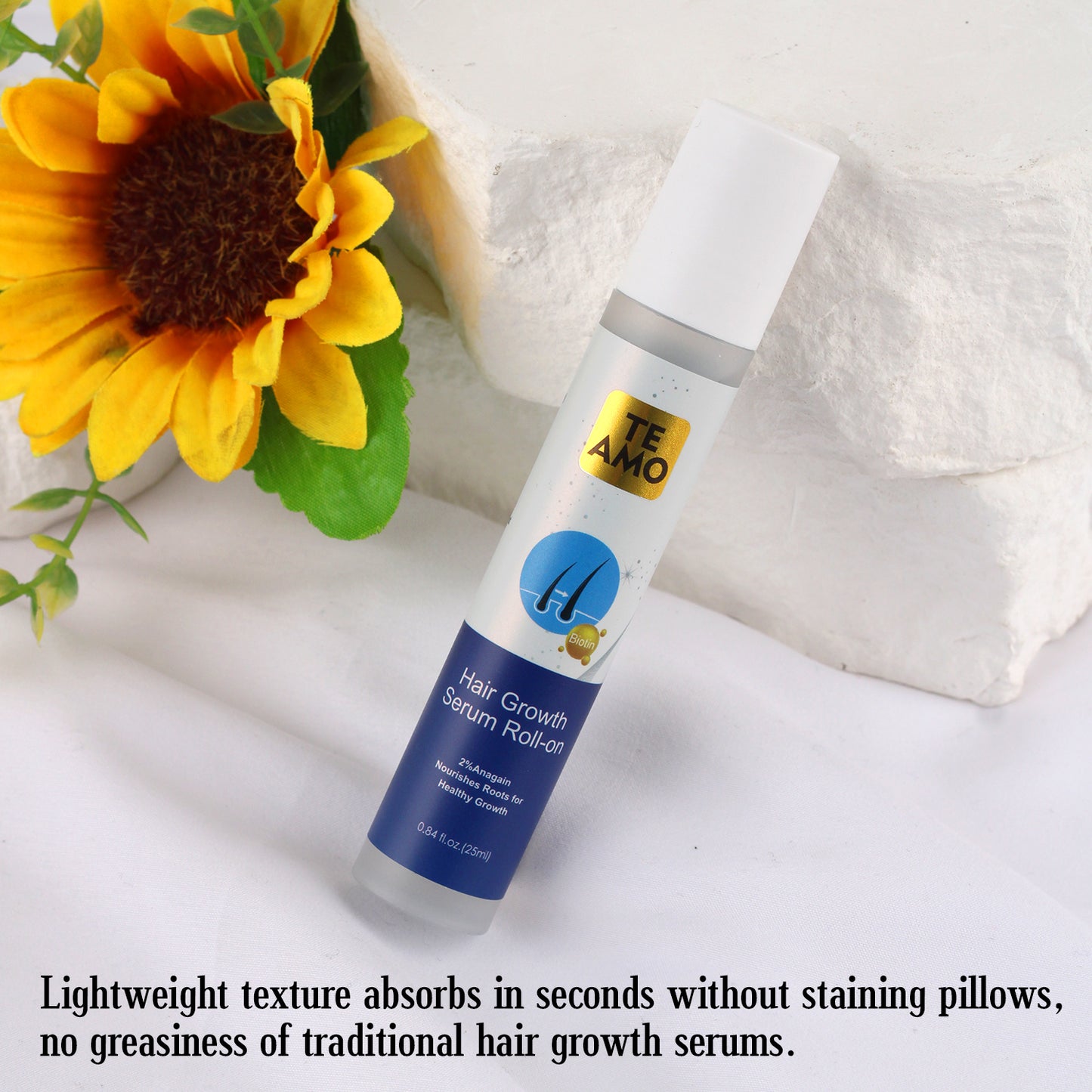 HAIR GROWTH SERUM Roll-on 2% Anagain, Argan & Rosemary by TE AMO