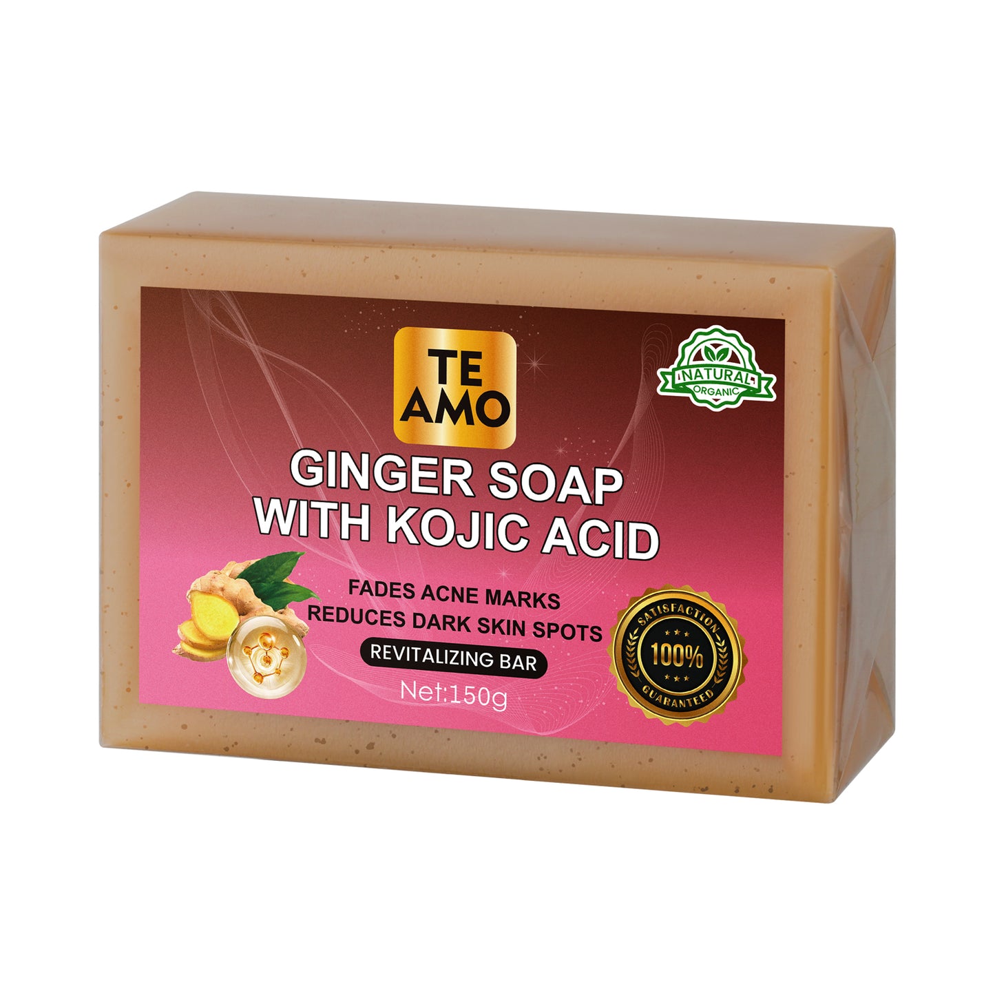 KOJIC SOAP with GINGER 5.2 oz  by Te Amo - Revitalizing Bar