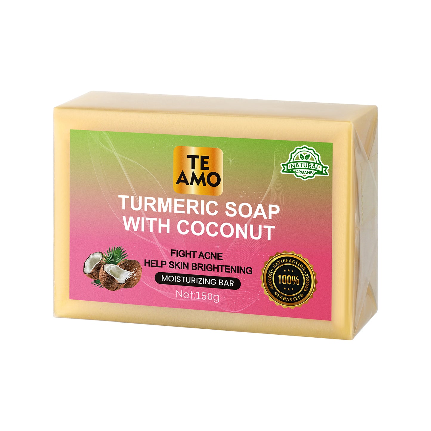 TURMERIC SOAP with COCONUT 5.2 oz by Te Amo - Moisturizing Bar