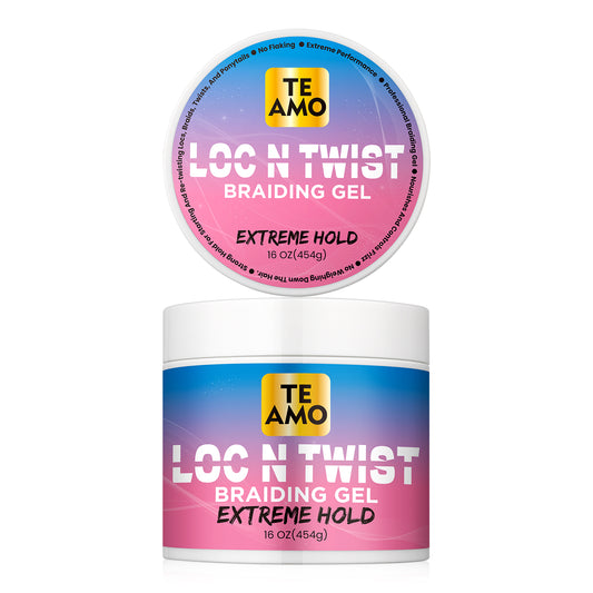 LOC N TWIST Braiding Gel - EXTREME HOLD 16 oz (Braids, Edges, Locks, Twist)