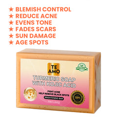 Kojic Acid Soap with Turmeric 5.2 oz by Te Amo - Brightening Bar