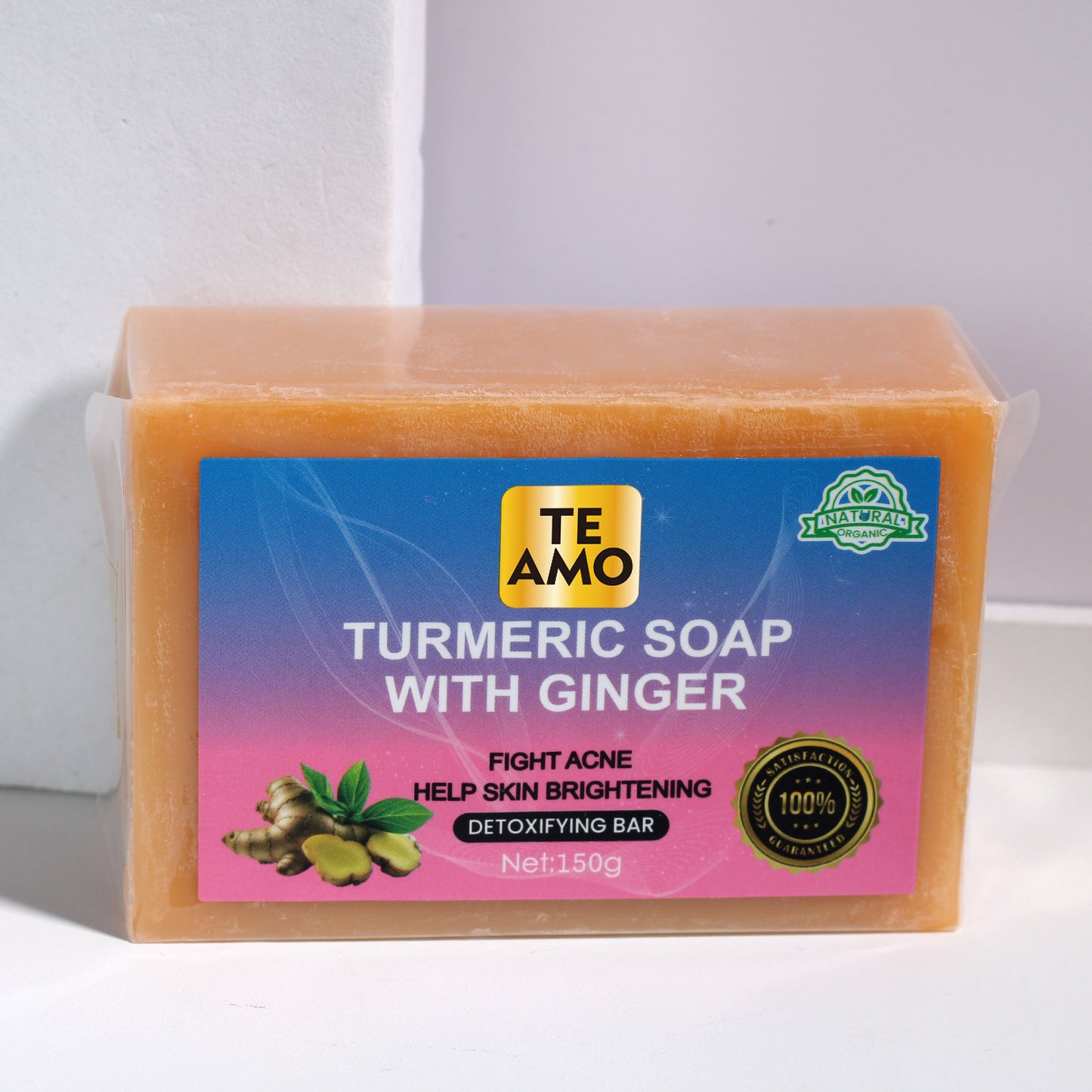 TURMERIC SOAP with GINGER 5.2 oz by Te Amo - Detoxifying Bar