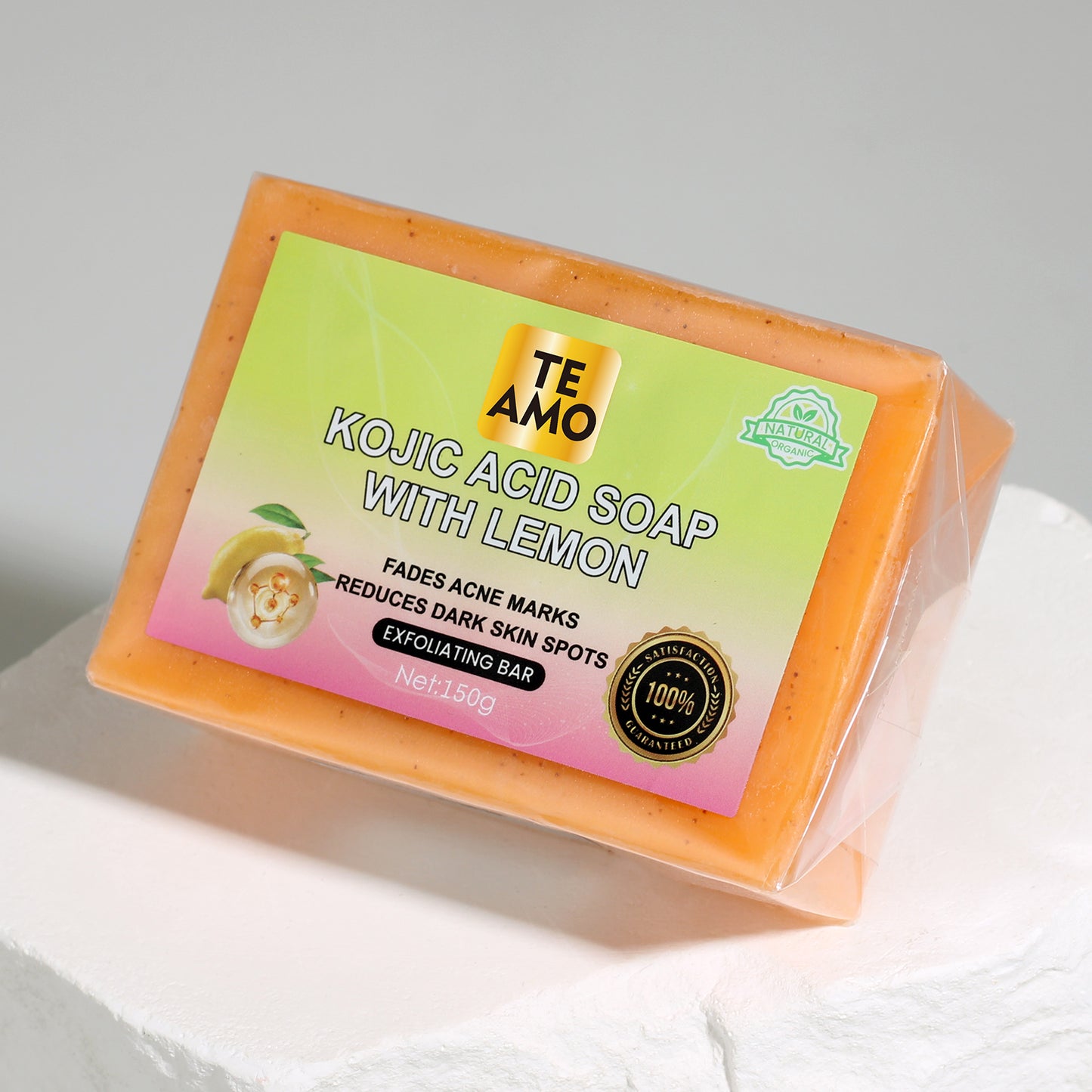 KOJIC SOAP with LEMON 5.2 oz  by TE AMO - Hydrating Bar