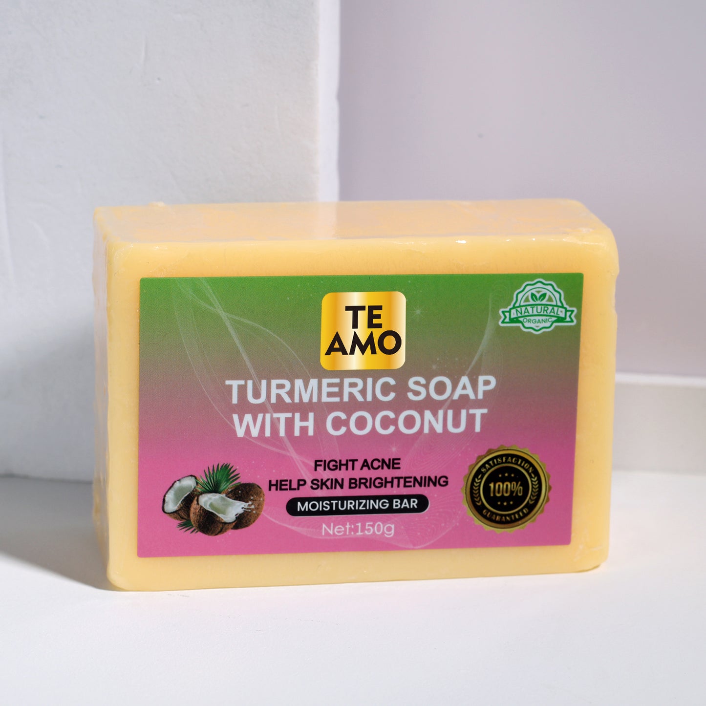 TURMERIC SOAP with COCONUT 5.2 oz by Te Amo - Moisturizing Bar