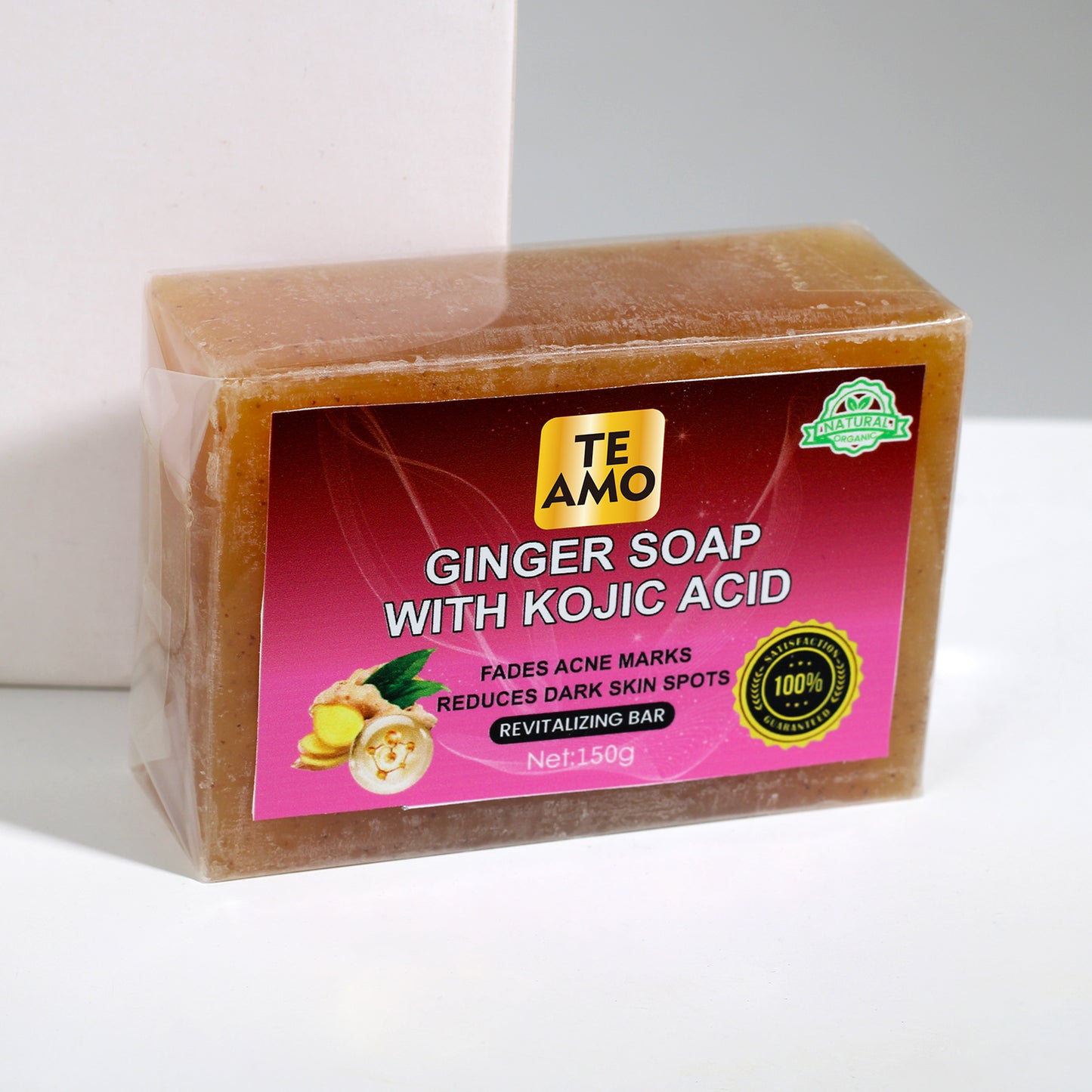 KOJIC SOAP with GINGER 5.2 oz  by Te Amo - Revitalizing Bar