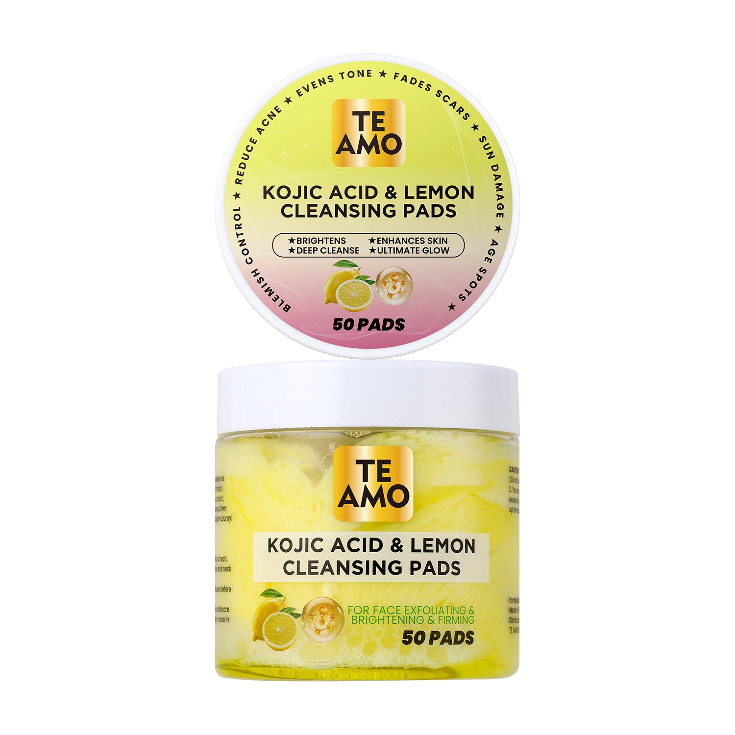 Cleansing Pads with Kojic & Lemon 50 pcs by Te Amo