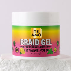 Braid Gel (Lemon Mint) - Extreme Hold 8 oz by Te Amo