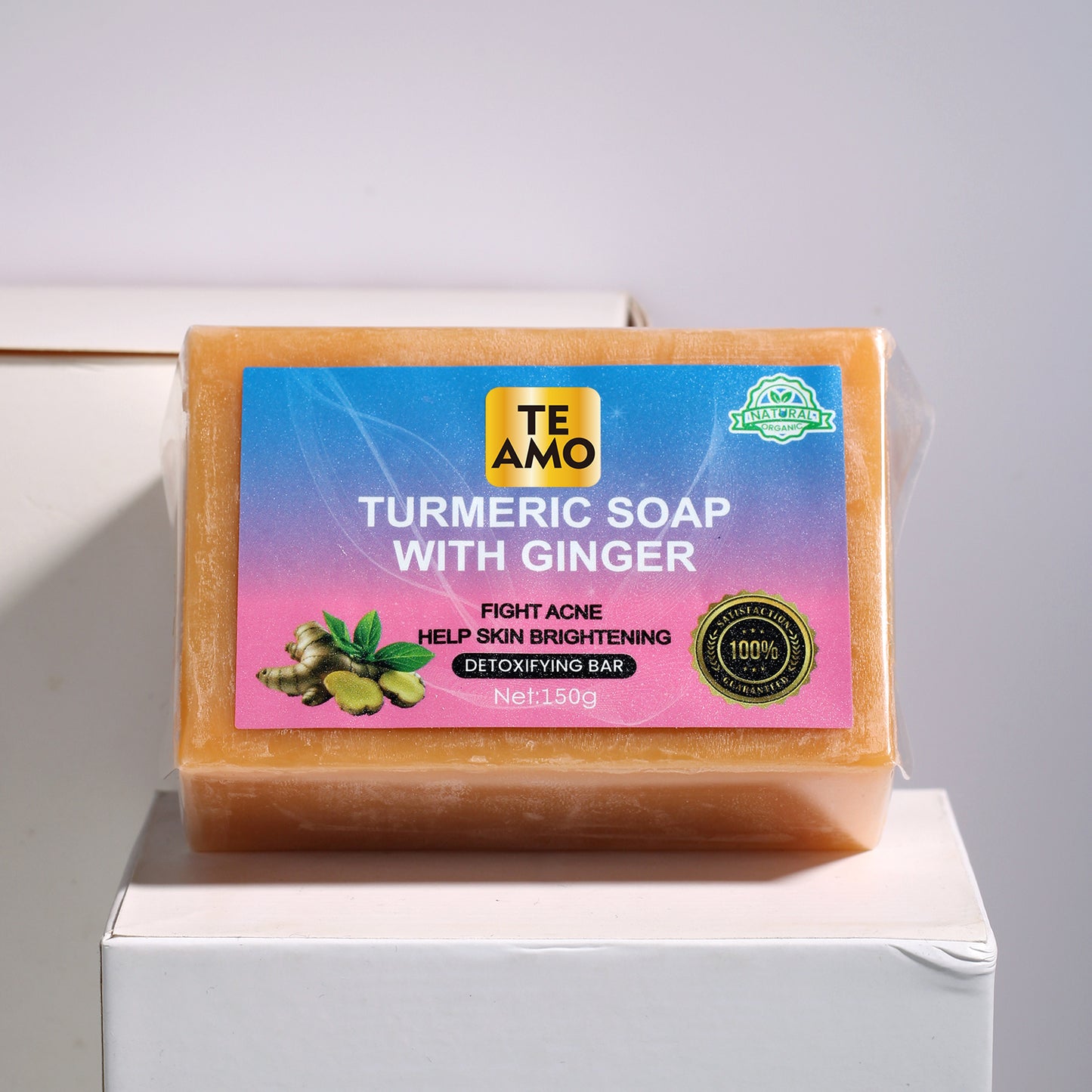 TURMERIC SOAP with GINGER 5.2 oz by Te Amo - Detoxifying Bar