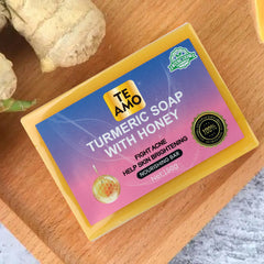 Turmeric Soap with Honey 5.2 oz by Te Amo - Nourishing Bar