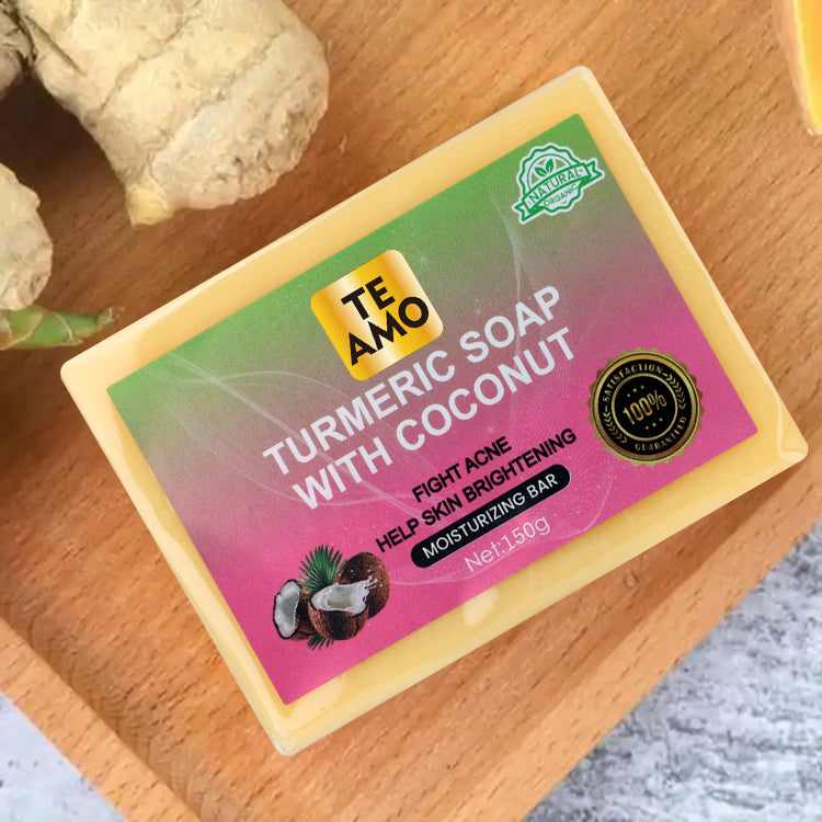 TURMERIC SOAP with COCONUT 5.2 oz by Te Amo - Moisturizing Bar