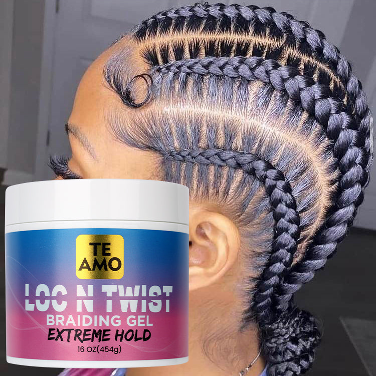 LOC N TWIST Braiding Gel - EXTREME HOLD 16 oz (Braids, Edges, Locks, Twist)