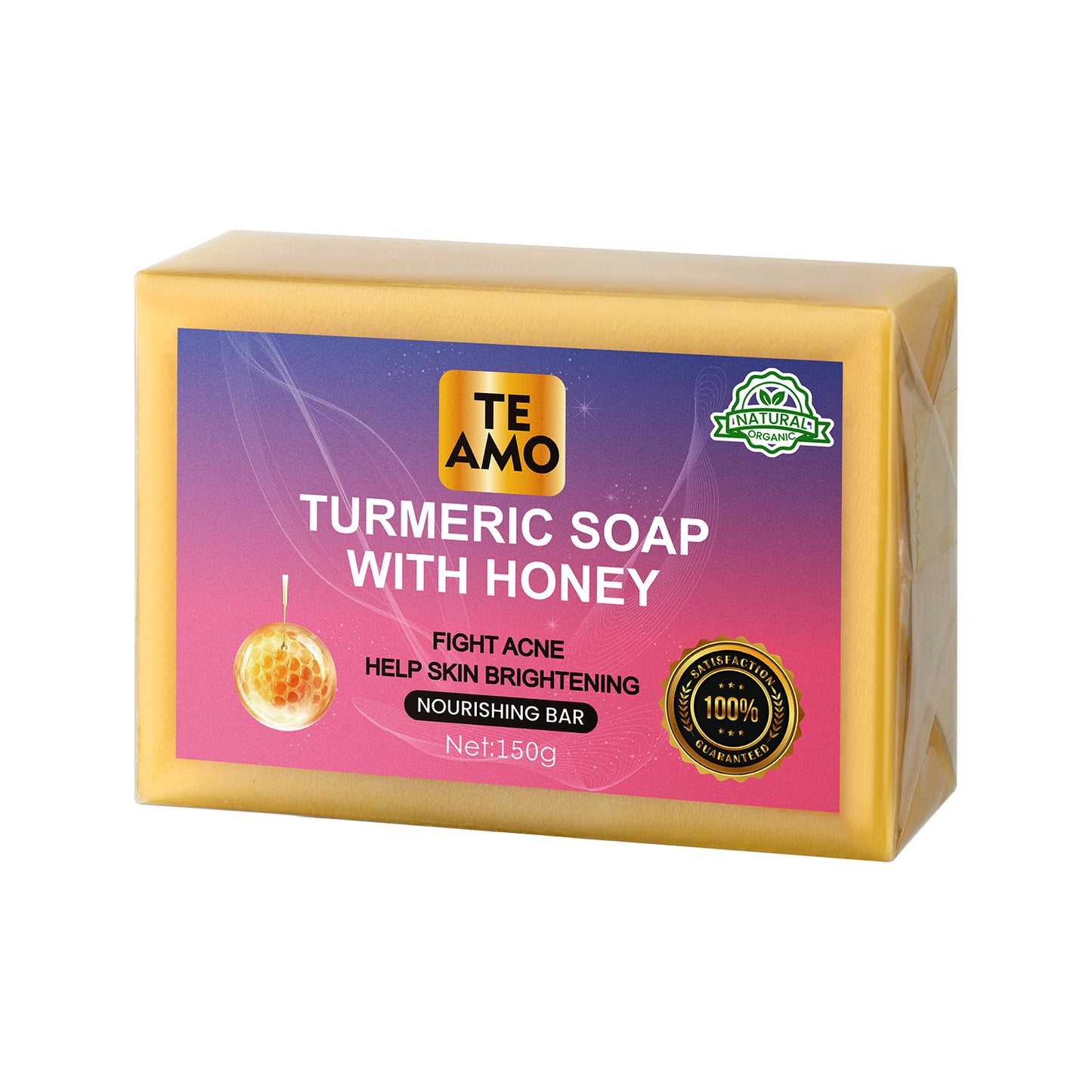 TURMERIC SOAP with HONEY 5.2 oz by Te Amo - Nourishing Bar