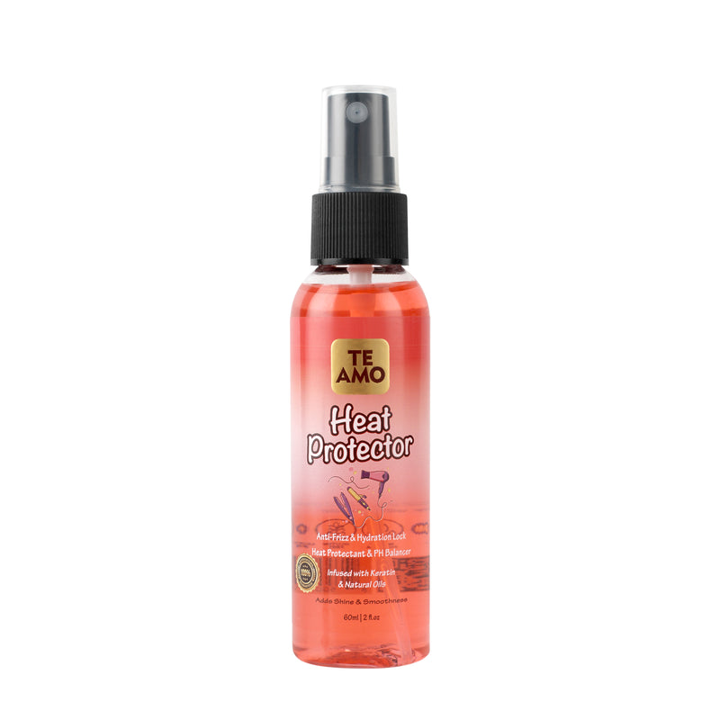 Heat Protector 2oz - PH Balanced infused with Keratin & Natural oils by TE AMO
