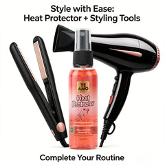 Heat Protector 2oz - PH Balanced infused with Keratin & Natural oils by TE AMO