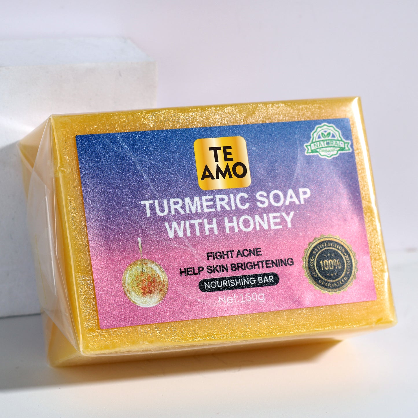 TURMERIC SOAP with HONEY 5.2 oz by Te Amo - Nourishing Bar