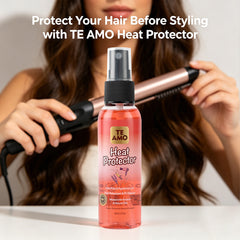 Heat Protector 2oz - PH Balanced infused with Keratin & Natural oils by TE AMO