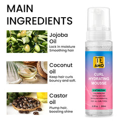Curl Hair Mousse 6.8 oz - Hydrating Sculpting Foam