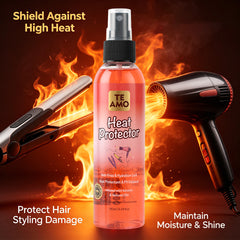 Heat Protector 6oz - PH Balanced infused with Keratin & Natural oils by TE AMO