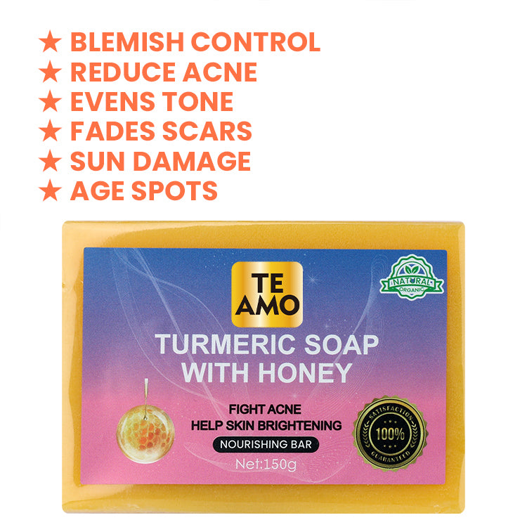 TURMERIC SOAP with HONEY 5.2 oz by Te Amo - Nourishing Bar