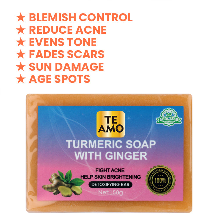 TURMERIC SOAP with GINGER 5.2 oz by Te Amo - Detoxifying Bar